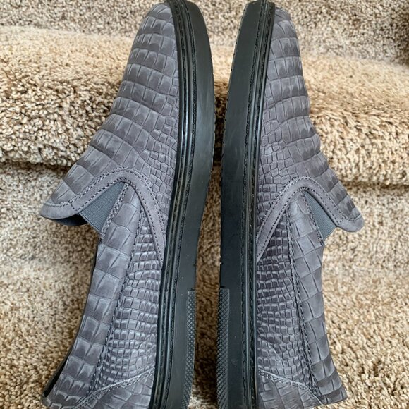 Jimmy Choo Men\'s Gray Leather Loafer Shoes. main image 9